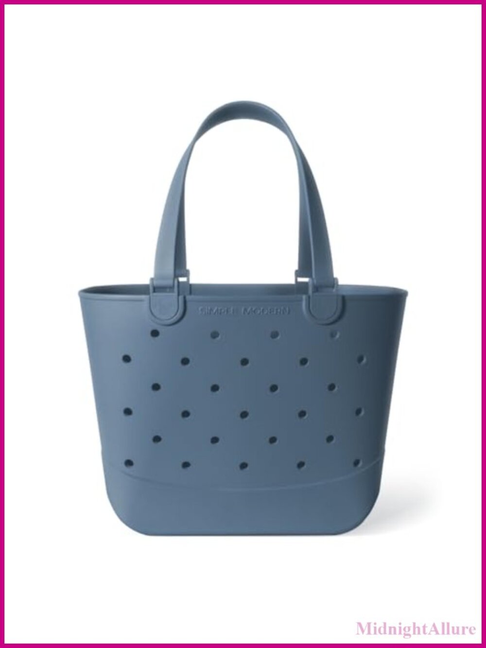 Extra Large Waterproof EVA Rubber Beach Bag Tote with Zip Pocket
